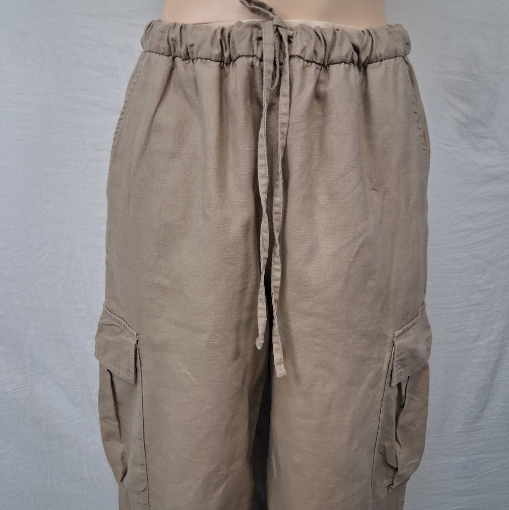 GAP Wonen's Wide-Leg Cargo Pants - Taupe Brown Size S - Picture 4 of 16